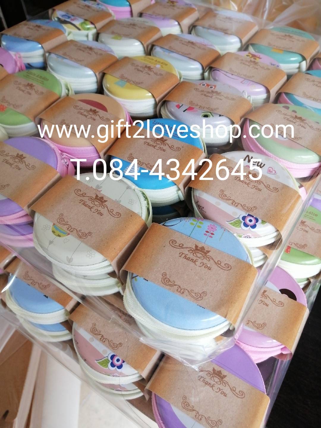 กระเป๋าเงินมาการองเหล็กกลม มีซิป