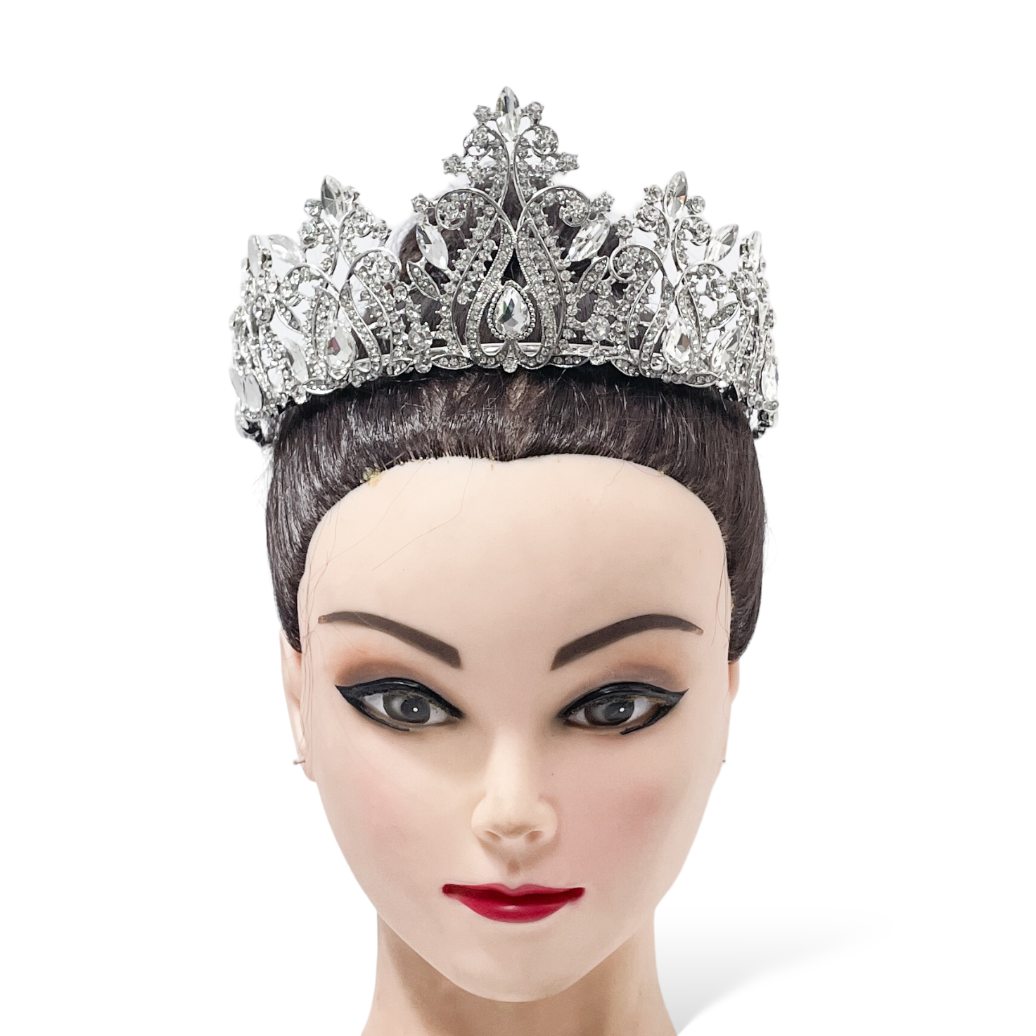 (พร้อมส่งจากไทย) มงกุฏ 118 สีเงิน งานสวย งานนางงาม รุ่นฐานกลม ปรับขนาดได้ ส่งด่วน ส่งจากไทย