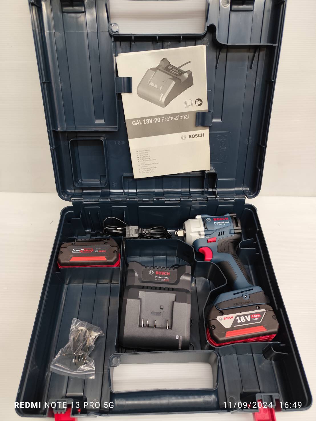 บล็อกไร้สาย1/2 GDS18V-350 BOSCH KIT