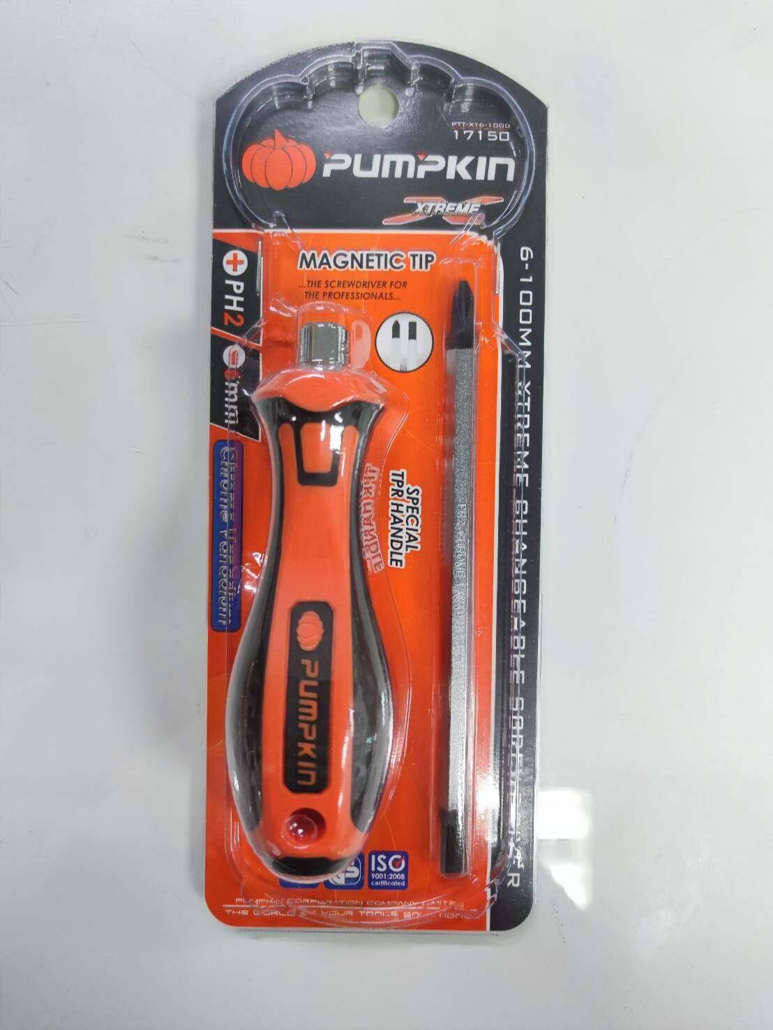 ไขควงสลับหัว4นิ้ว แกน6มิล แม่เหล็ก PUMPKIN 17150