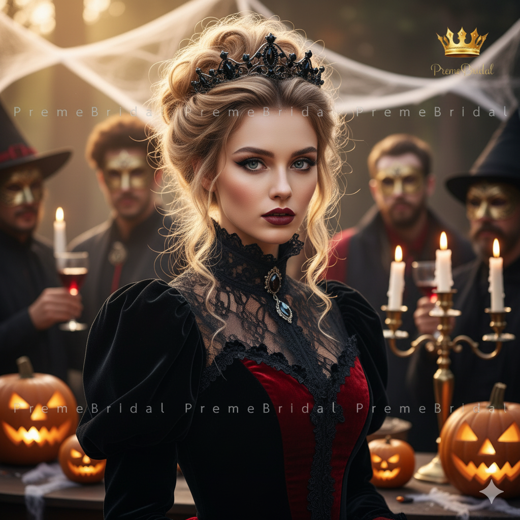 (พร้อมส่ง) เทียร่า 148 สีดำ Halloween ฮัลโลวีน องานสวย ปราณีต QCเพชรทุกเม็ด สินค้าพร้อมส่งจากไทย