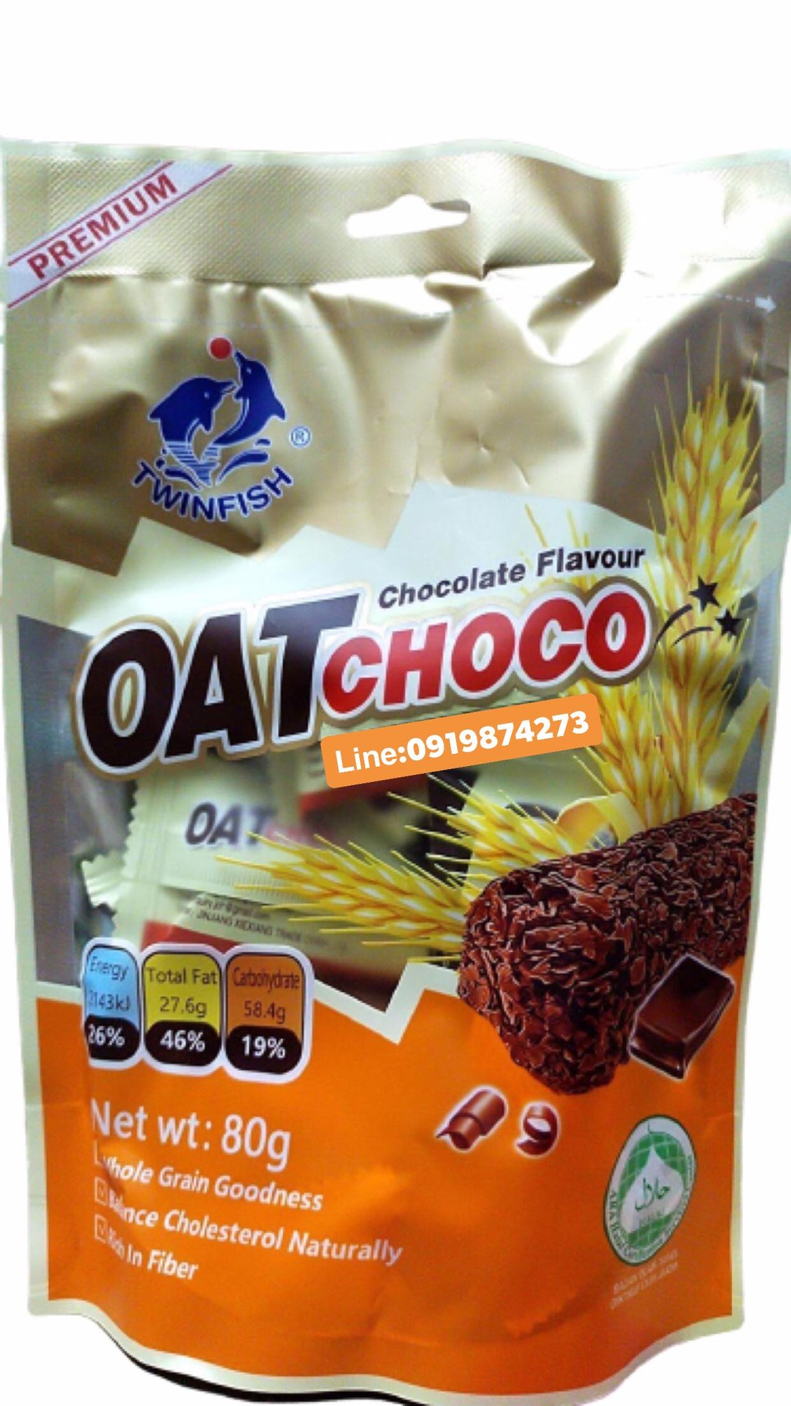 Oat Choco ขนมข้าวโอ๊ตอัดแท่ง ห่อเล็ก มี 4 รสชาติ ปริมาณ 80 กรัม เหมาะกับคนที่รักสุขภาพ อร่อย ครบรส รสชอคโกแลต Twinfish ข้าวโอ๊ตอัดแท่ง ธัญพืชจากธรรมชาติ พลังงานสูง ไขมันคอเลสเตอรอลต่ำ จุ่มนมหรือจิบชากาแฟมื้อเช้า บ่าย อร่อยทุกรส