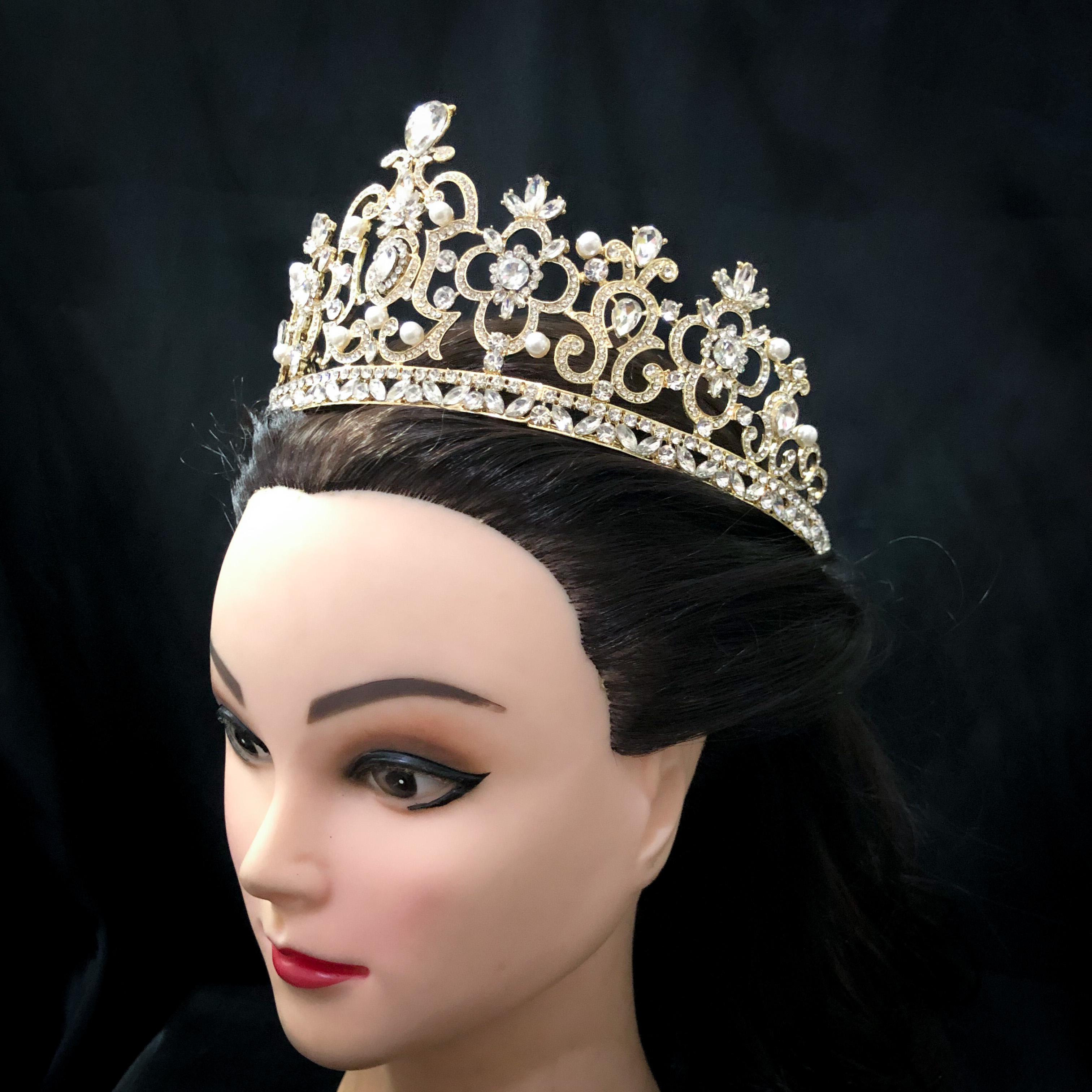 (พร้อมส่ง) เทียร่า 242 ทอง มงกุฎนางงาม มงกุฎเจ้าหญิง งานสวย ปราณีต QCเพชรทุกเม็ด สินค้าพร้อมส่งจากไทย