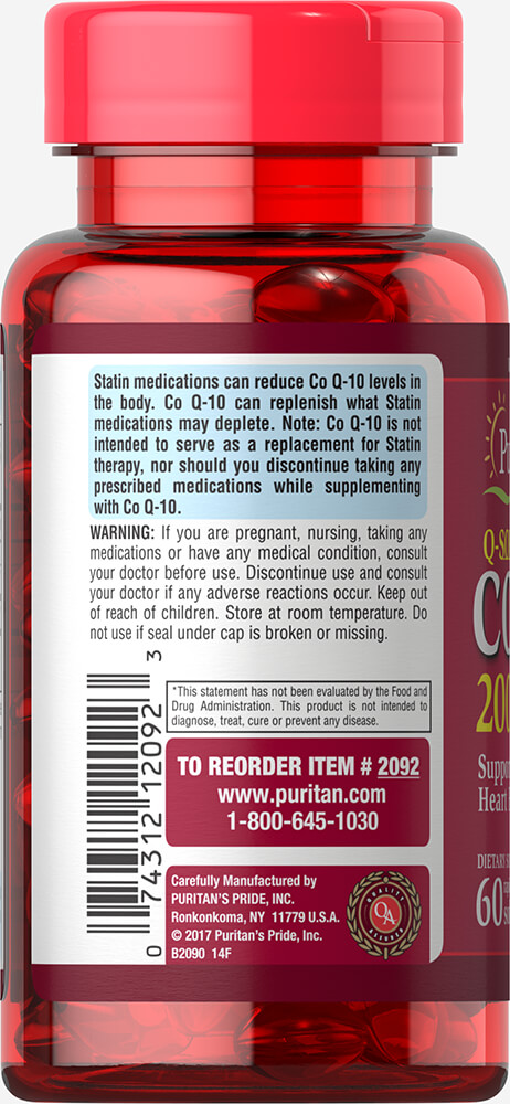 Puritan Co Q10 200 mg 60 Softgels