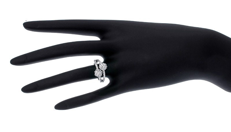 แหวนเงินแท้925เพรชประดับเพรชแท้สวิส เกรดดี น้ำใส