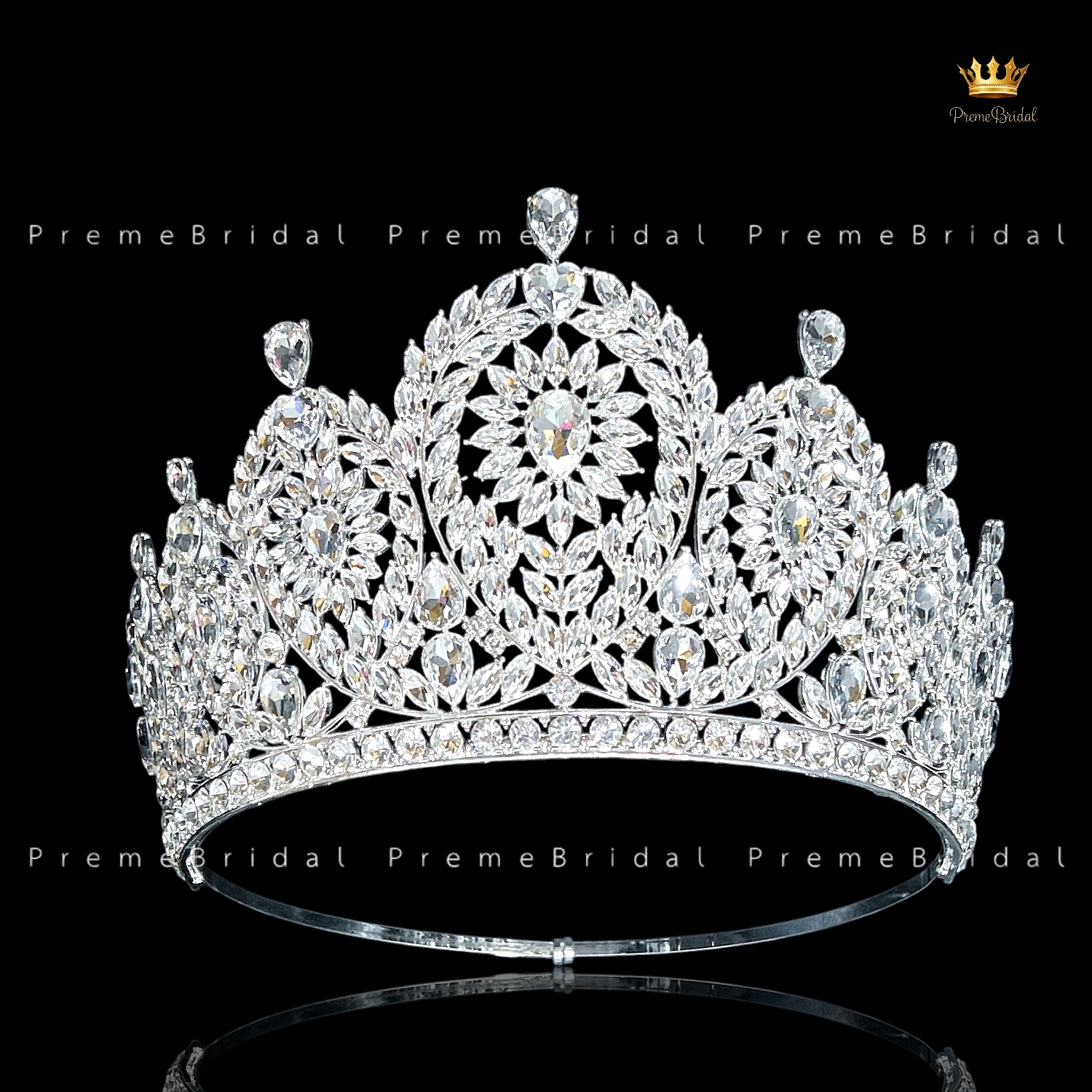 (พร้อมส่งจากไทย) มงกุฏ 131 ขนาดใหญ่ไซส์นางงาม งานสวย รุ่นฐานกลม ส่งด่วน ส่งจาก จ.อุบลราชธานี