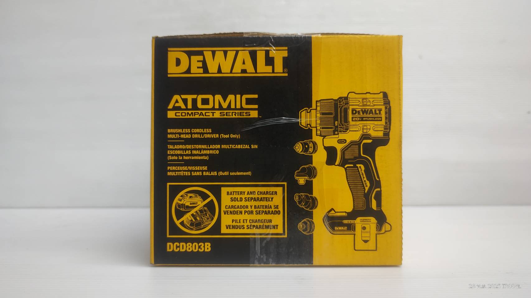 ไขควงติดตั้งไร้สาย (เปลี่ยนหัวได้ 4 หัว) DCD803B DEWALT