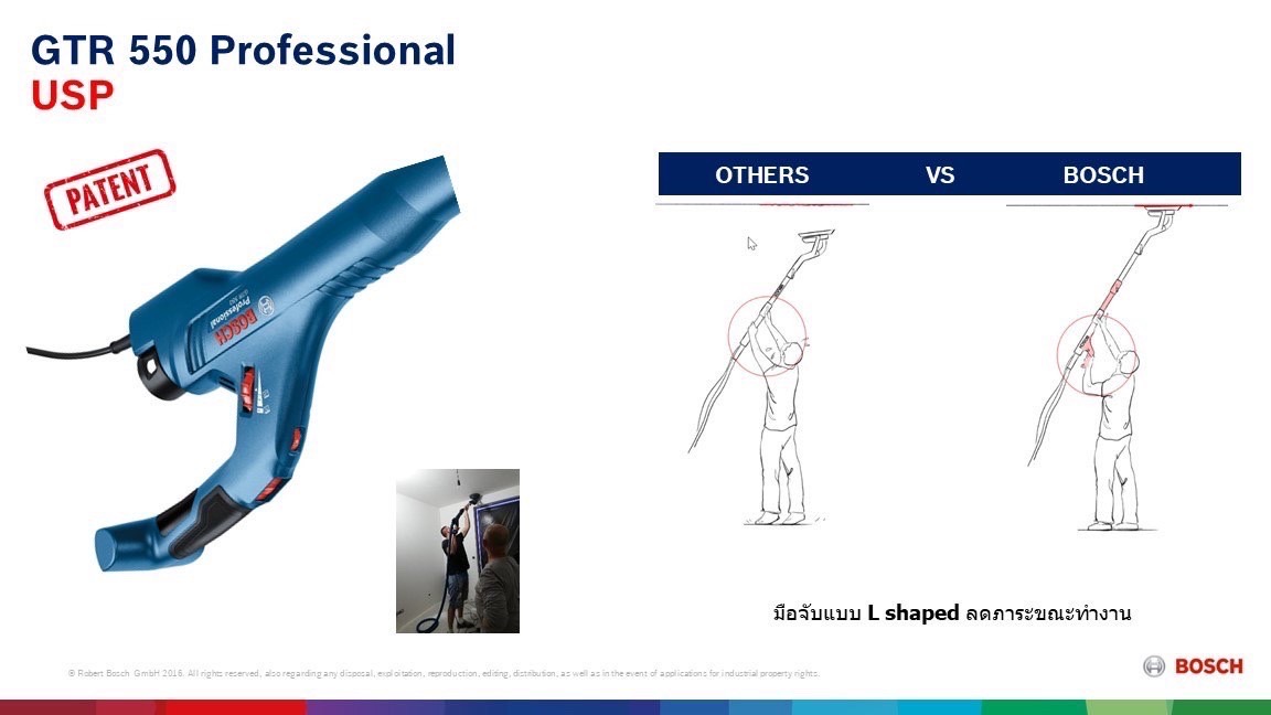 เครื่องขัดผนัง 9" GTR550 BOSCH