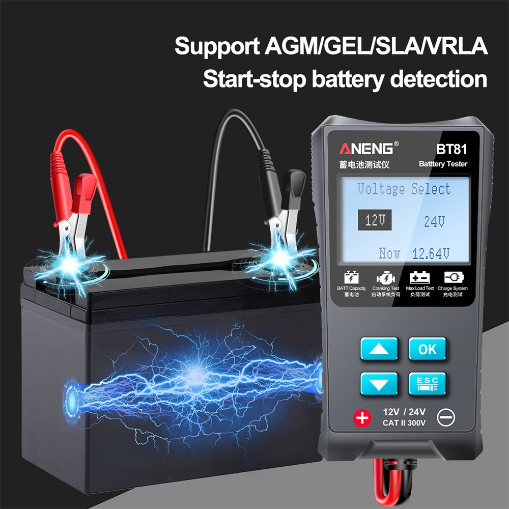 เครื่องทดสอบแบตเตอรี่12V/24V รุ่น BT81 ANENG