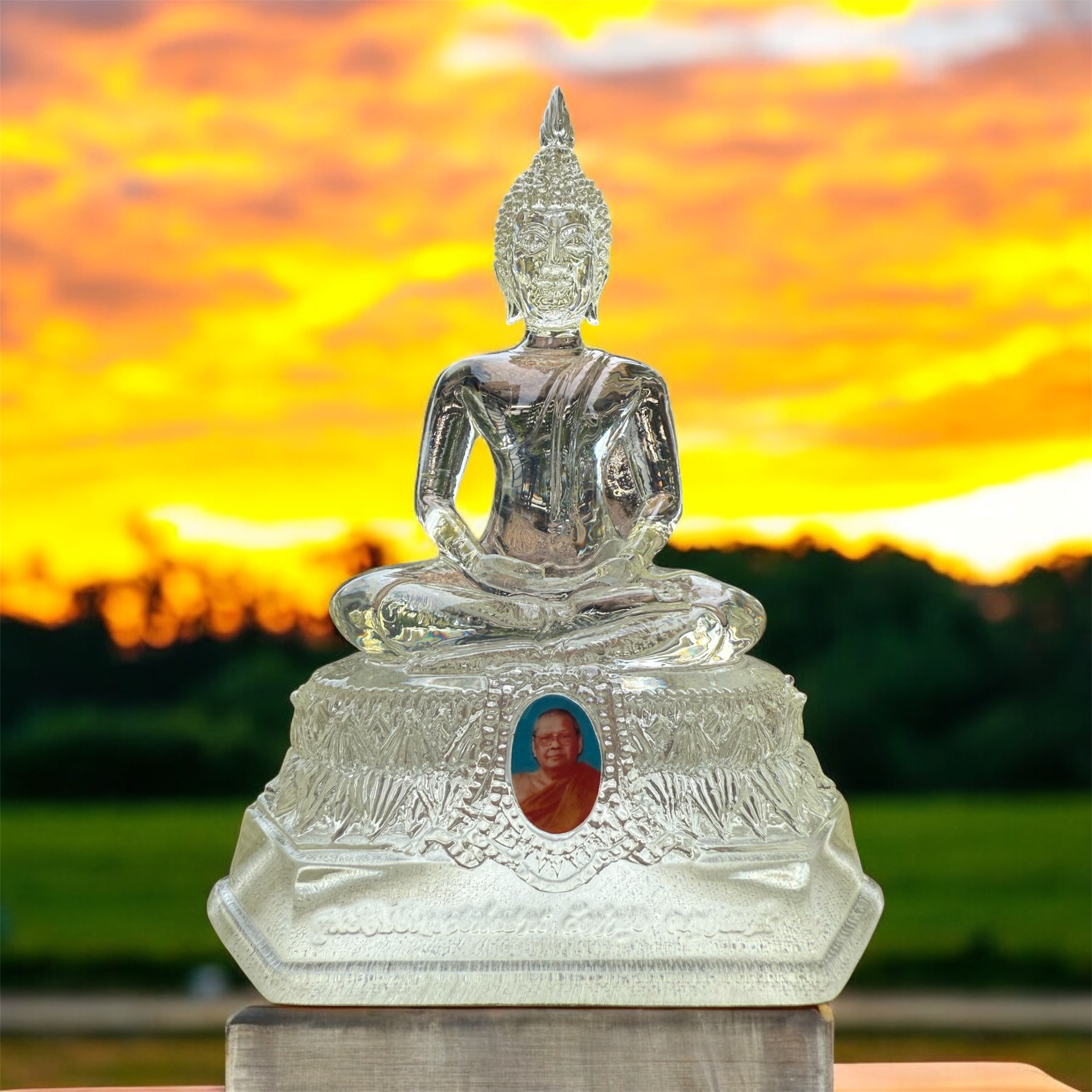 พระบูชาเนื้อเรซิ่น หน้าตัก 3 นิ้ว หลวงพ่อฤาษีลิงดำ วัดท่าซุง จ.อุทัยธานี สภาพสวยสมบูรณ์ ไม่มีหักบิ่น