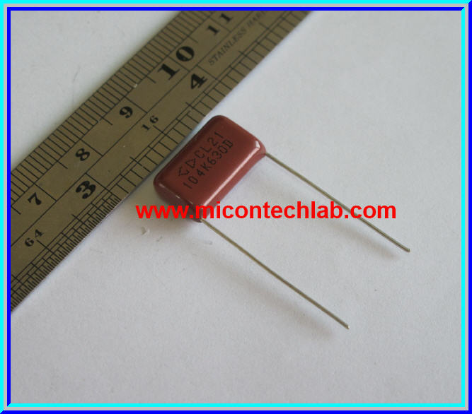 1x Capacitor 0.1uF 630V Metalized Polyester Film Capacitor 104 / 630V