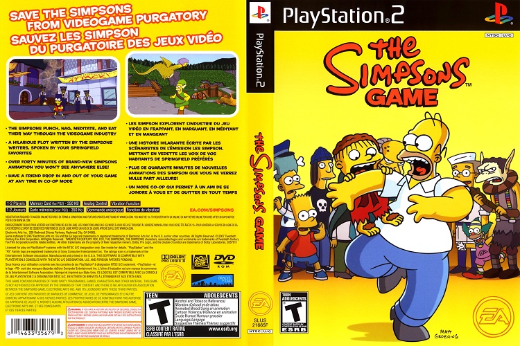 THE SIMPSONS GAME [US : DVD5 1 Disc]