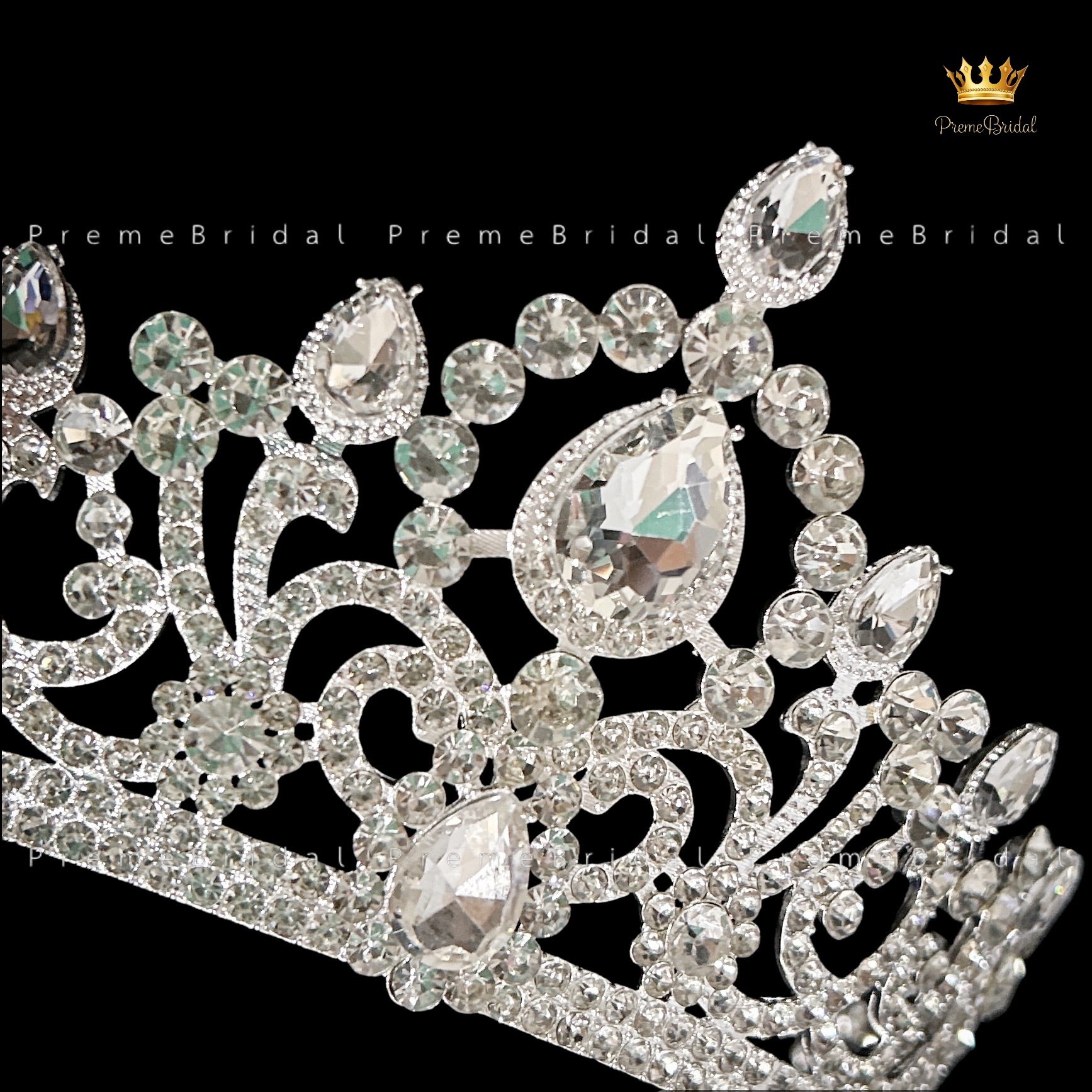 (พร้อมส่ง) เทียร่า 439 มงกุฎครึ่งหัว งานเจ้าสาว งานประกวด สวย ปราณีต QCเพชรทุกเม็ด สินค้าพร้อมส่งจากไทย