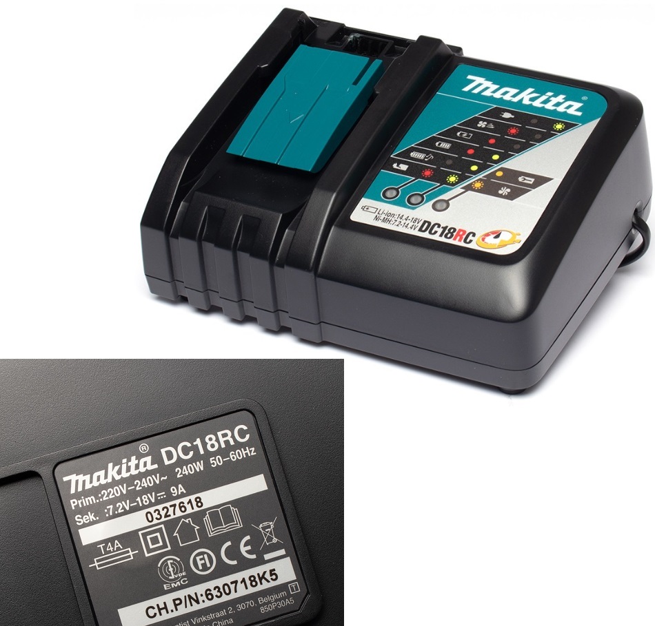 ชุดBL1850BX2+DC18RC+MAKPAC MAKITA MKP1RT182