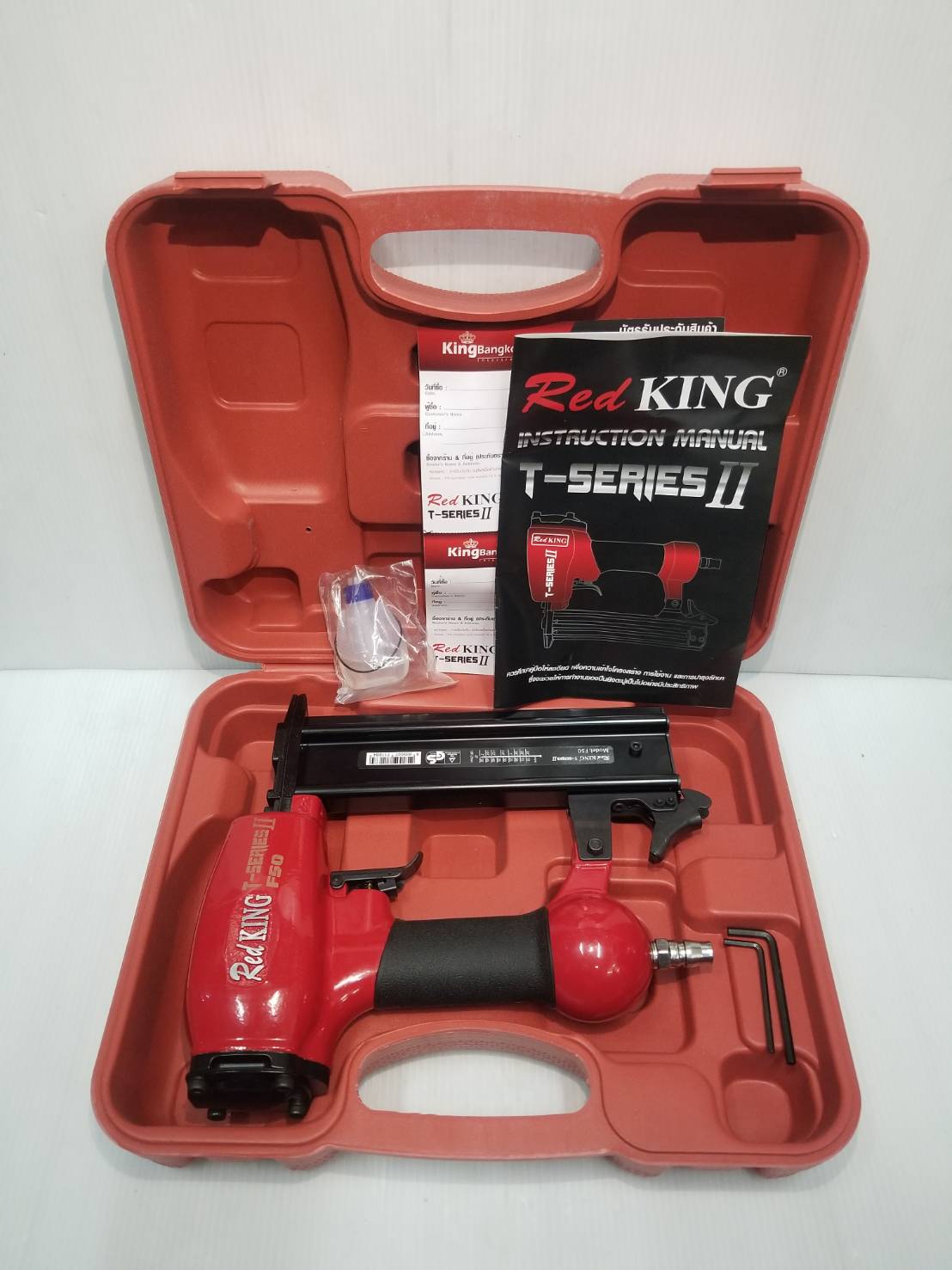 แม็กยิงตะปูลม ขาเดี่ยว F-50 REDKING (T SERIES) II เซฟตี้ไกปืน