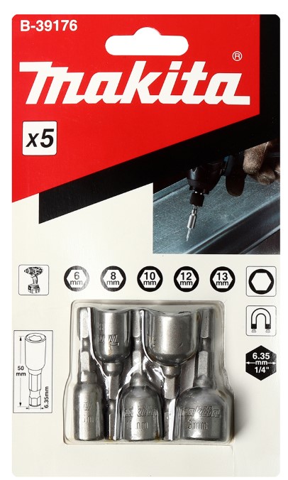 ชุดดอกไขควงบล๊อก 5ตัวชุด B-39176 MAKITA