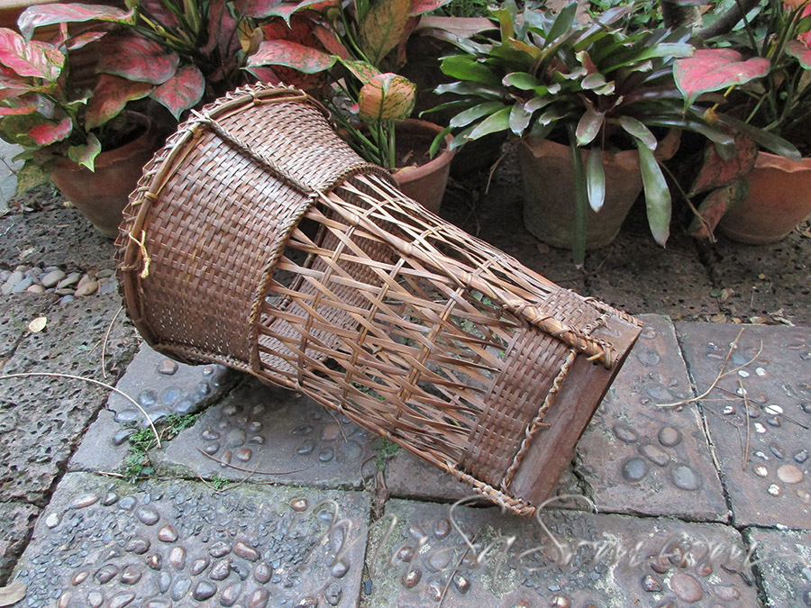 ตะกร้าไม้ไผ่สานของชาวเขา TK3