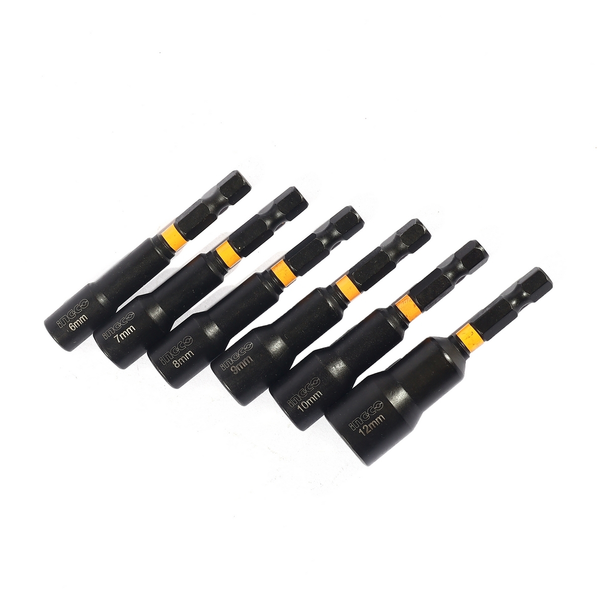 INGCO ชุดลูกบล็อกจับดอกมีแม่เหล็ก 6 ชิ้น แกนหกเหลี่ยม 1/4 รุ่น AMN65061 ( 6, 7, 8, 9, 10, 12 )