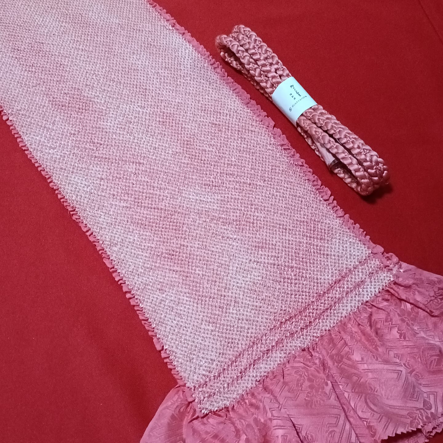 setผ้าชิโบริ+เชื่อกประดับโอบิ ชมพู05