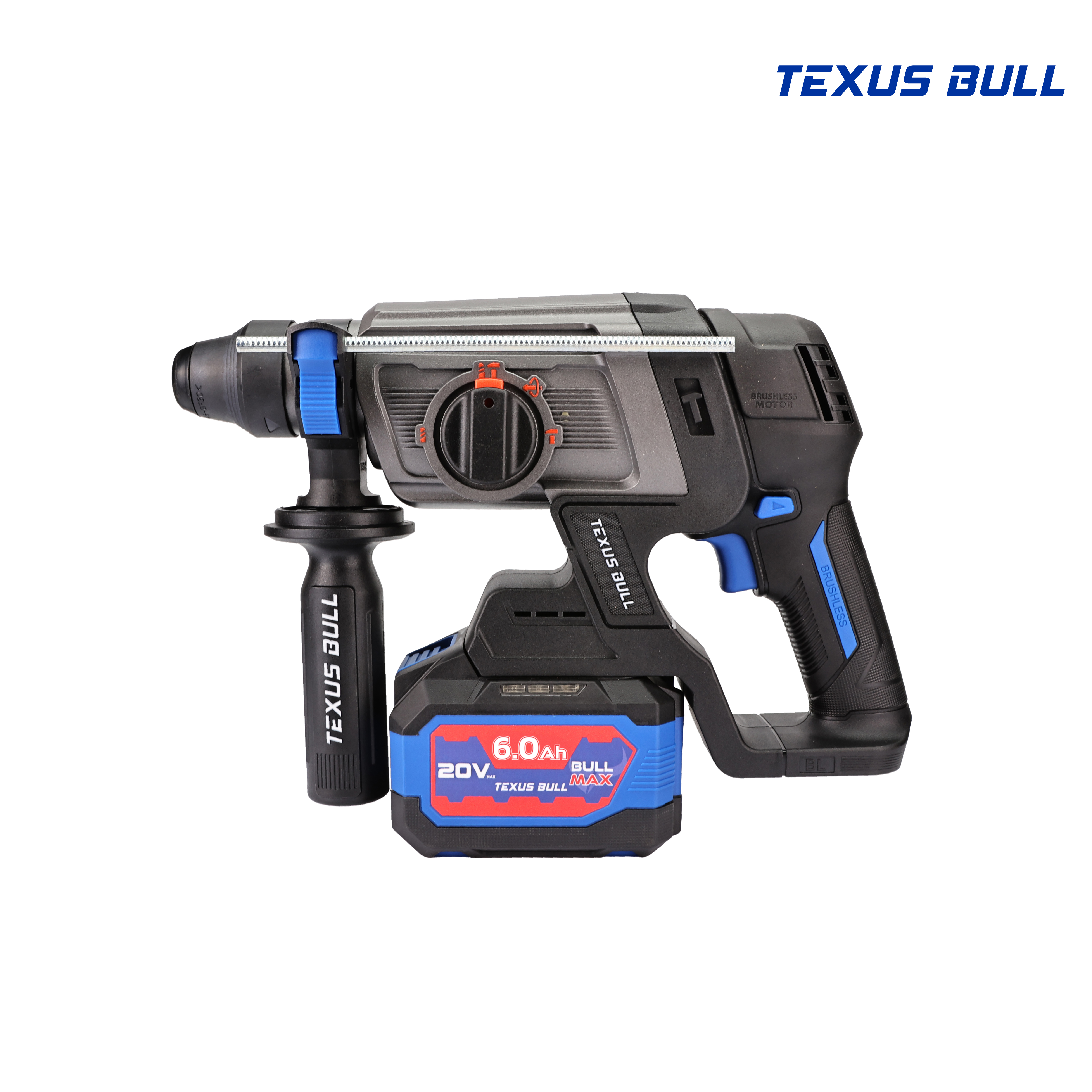 TEXUS BULL สว่านโรตารี่ไร้สาย 26มม. 3ระบบ 20V Rotary Hammer TX-9413 (ครบชุดพร้อมแบต 6.0Ah.)