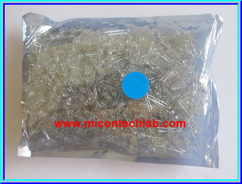 50x แอลอีดี LED แบบใส สีน้ำเงิน ขนาด 3 มม.