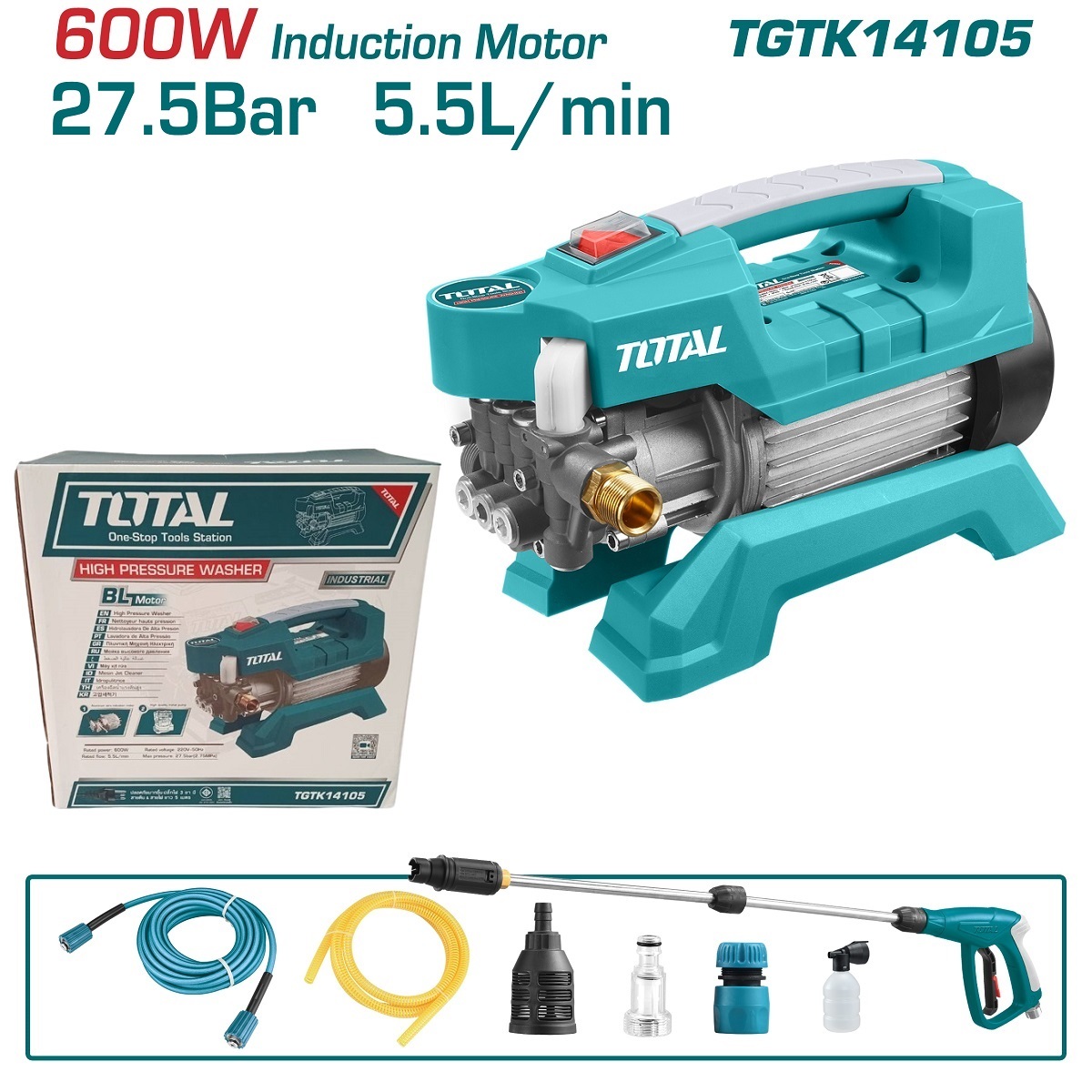 เครื่องฉีดน้ำแรงดันสูง 27.5 Bar TGTK14105 TOTAL