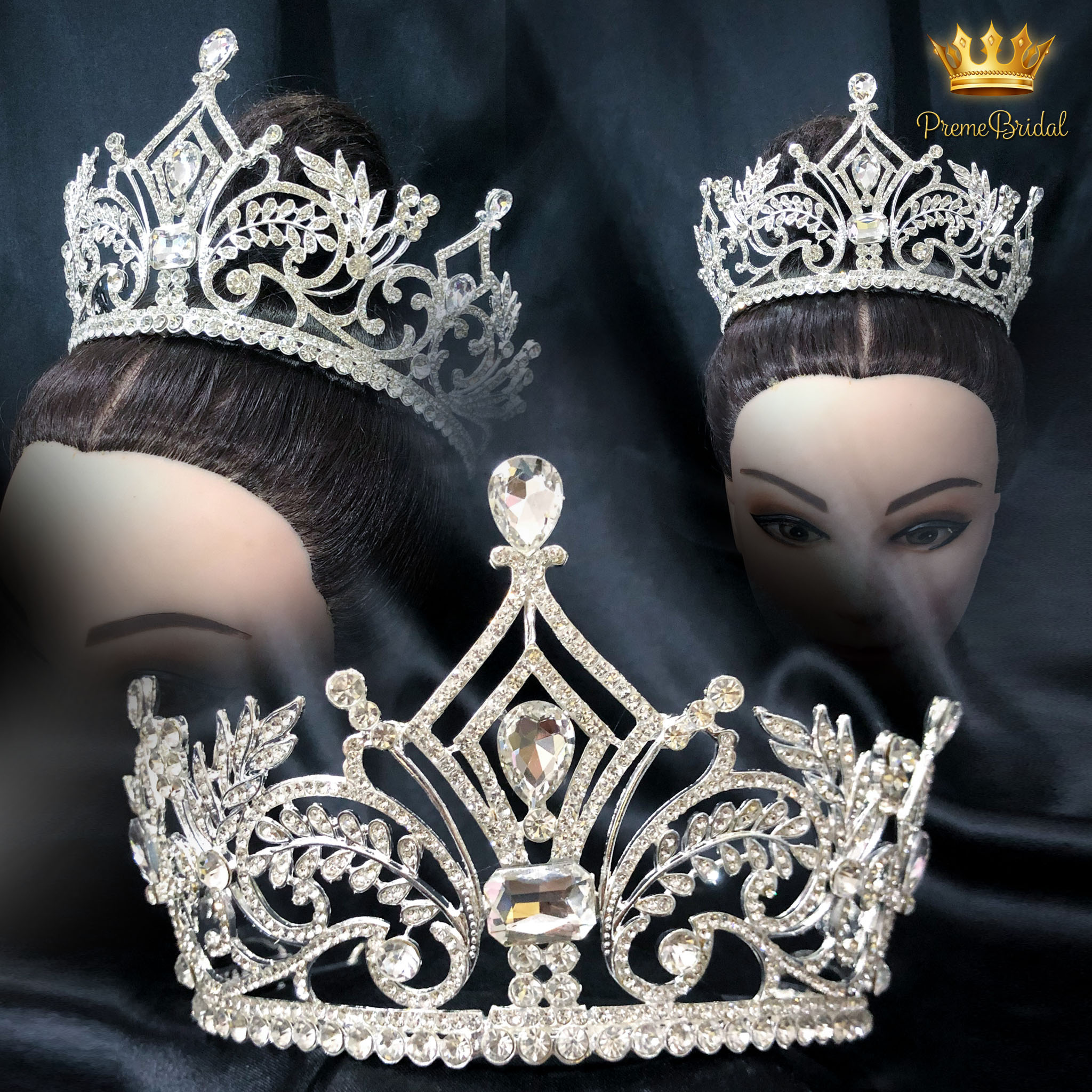 (พร้อมส่ง) เทียร่า 272 มงกุฎนางงาม งานประกวด สีเงิน เพชรวาว งานสวย งานละเอียด สินค้าพร้อมส่งในไทย