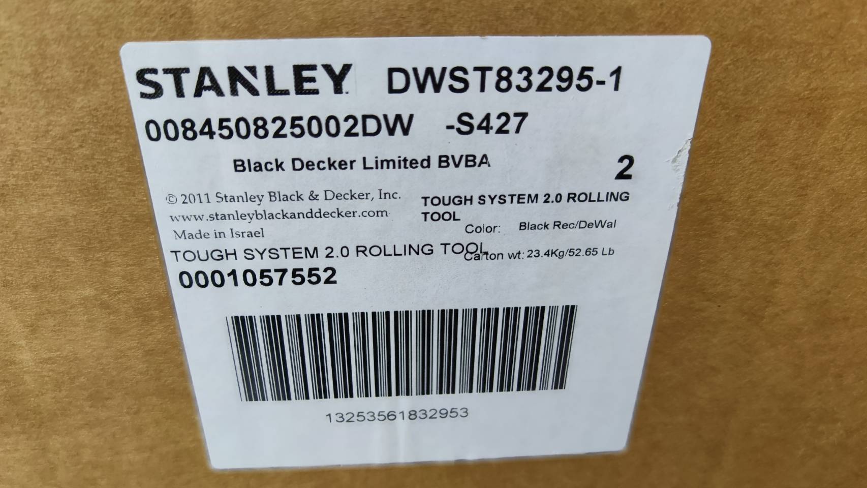 กล่องใส่เครื่องมือ+ถาด+มีล้อ DWST83295-1 DEWALT TOUGHSYSTEM2.0