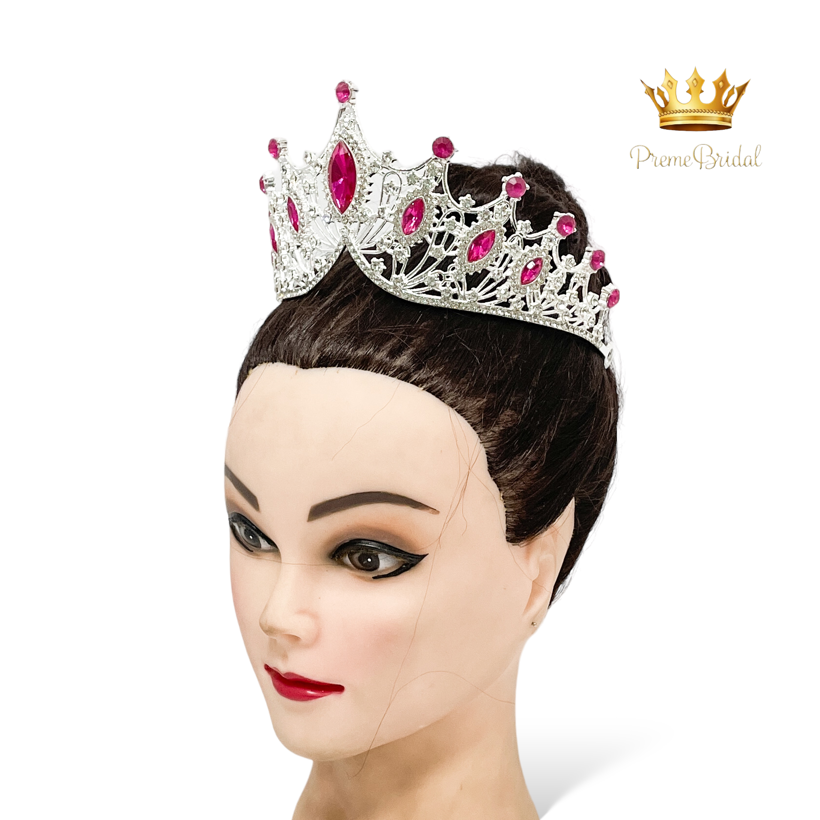 (พร้อมส่ง) เทียร่า 303 สีเงิน-ชมพูบานเย็น มงกุฎนางงาม งานสวย ปราณีต QCเพชรทุกเม็ด สินค้าพร้อมส่งจากไทย