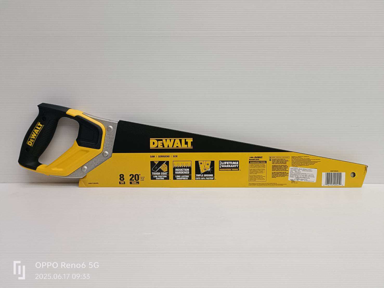 DEWALT รุ่น DWHT20545L เลื่อยมือ DEWALT 20 นิ้ว