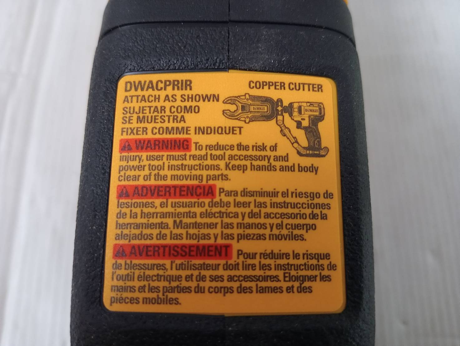 DEWALT อุปกรณ์เสริมสำหรับแปลงเป็นเครื่องตัดท่อทองแดง DWACPRIR