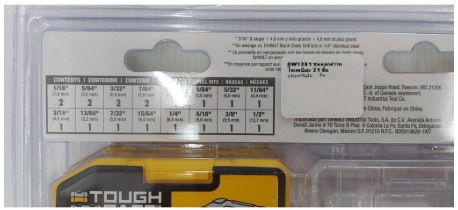 ชุดดอกสว่าน21ตัวชุด DW1361 DEWALT HSS-Tin