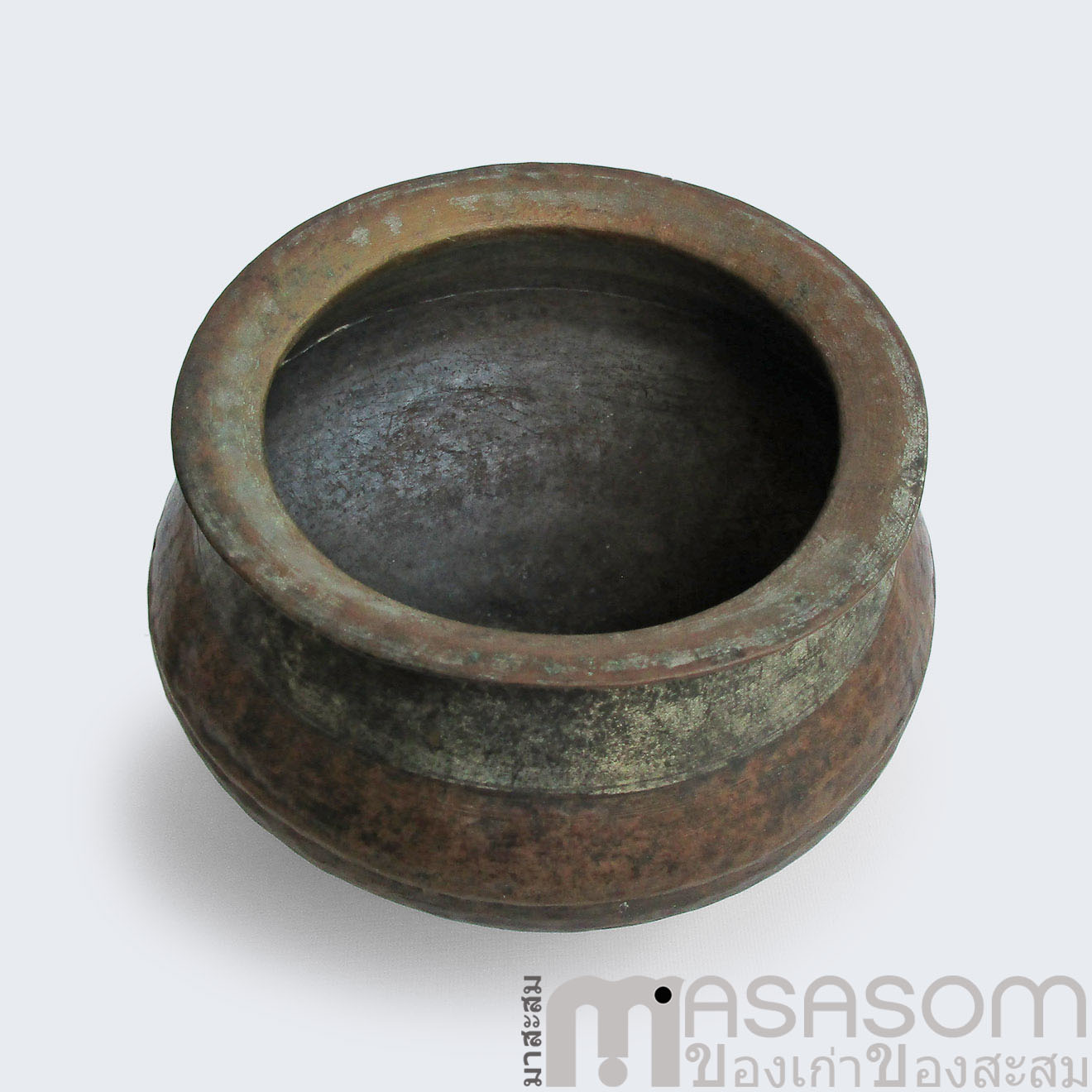 หม้อต้มยาทองเหลืองโบราณ