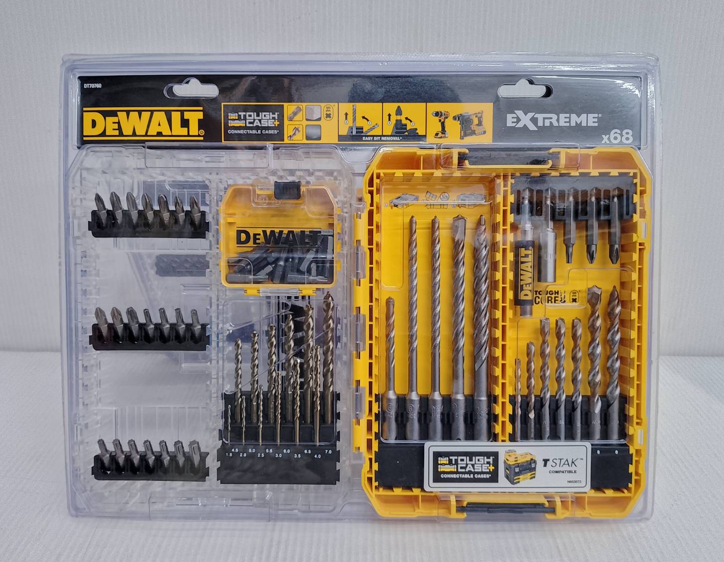 DEWALT รุ่น DT70760-QZ ชุดดอกสว่านและดอกไขควง 68 ชิ้น