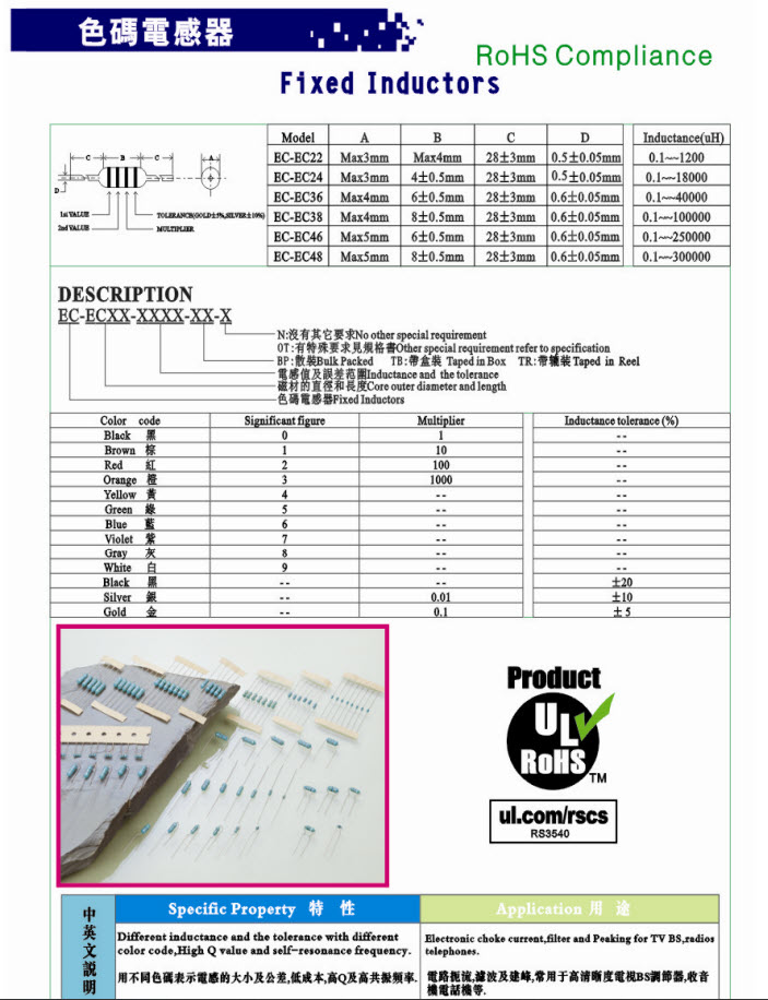 1x ขดลวดเหนี่ยวนำ 100 uH Inductor
