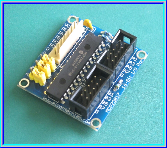 1x วงจรขยายพอร์ต MCP23017 ขนาด 16 ช่อง I/O แบบ I2C