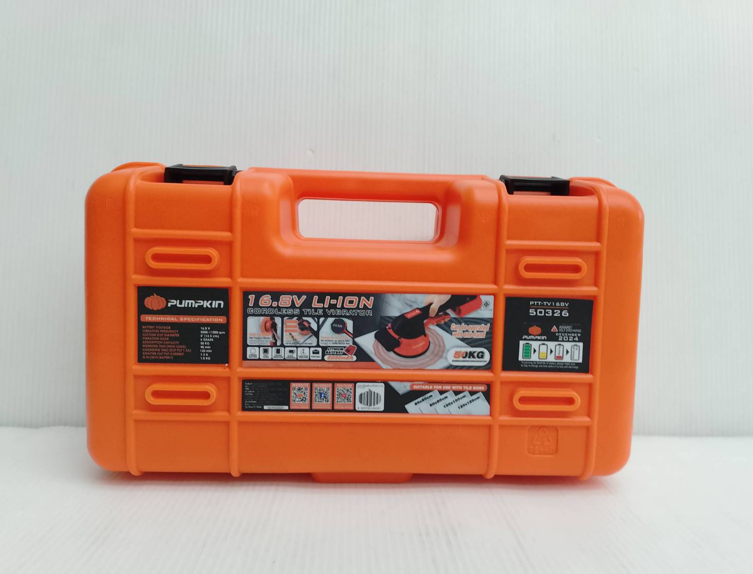 เครื่องดูดสั่นกระเบื้อง16.8V PTT-TV168V PUMPKIN #50326