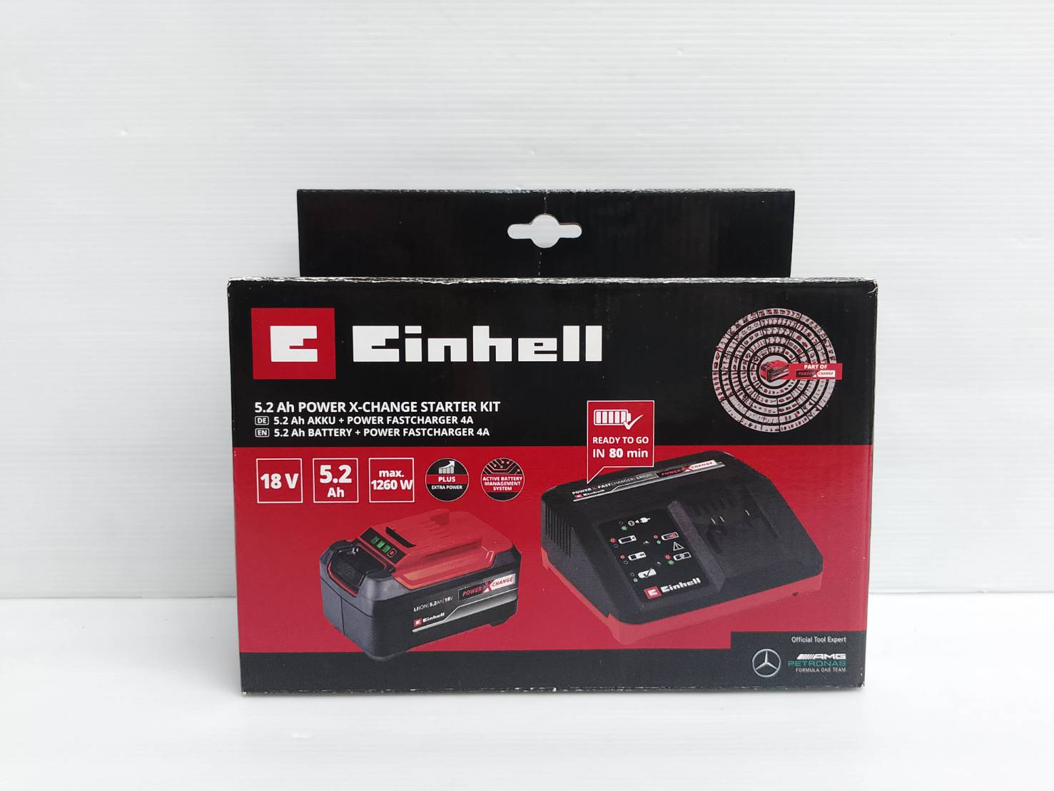 EINHELL ชุดแบตเตอรี่พร้อมเครื่องชาร์จ 5.2 Ah PXC Fastcharger Starter Kit (A4511621)
