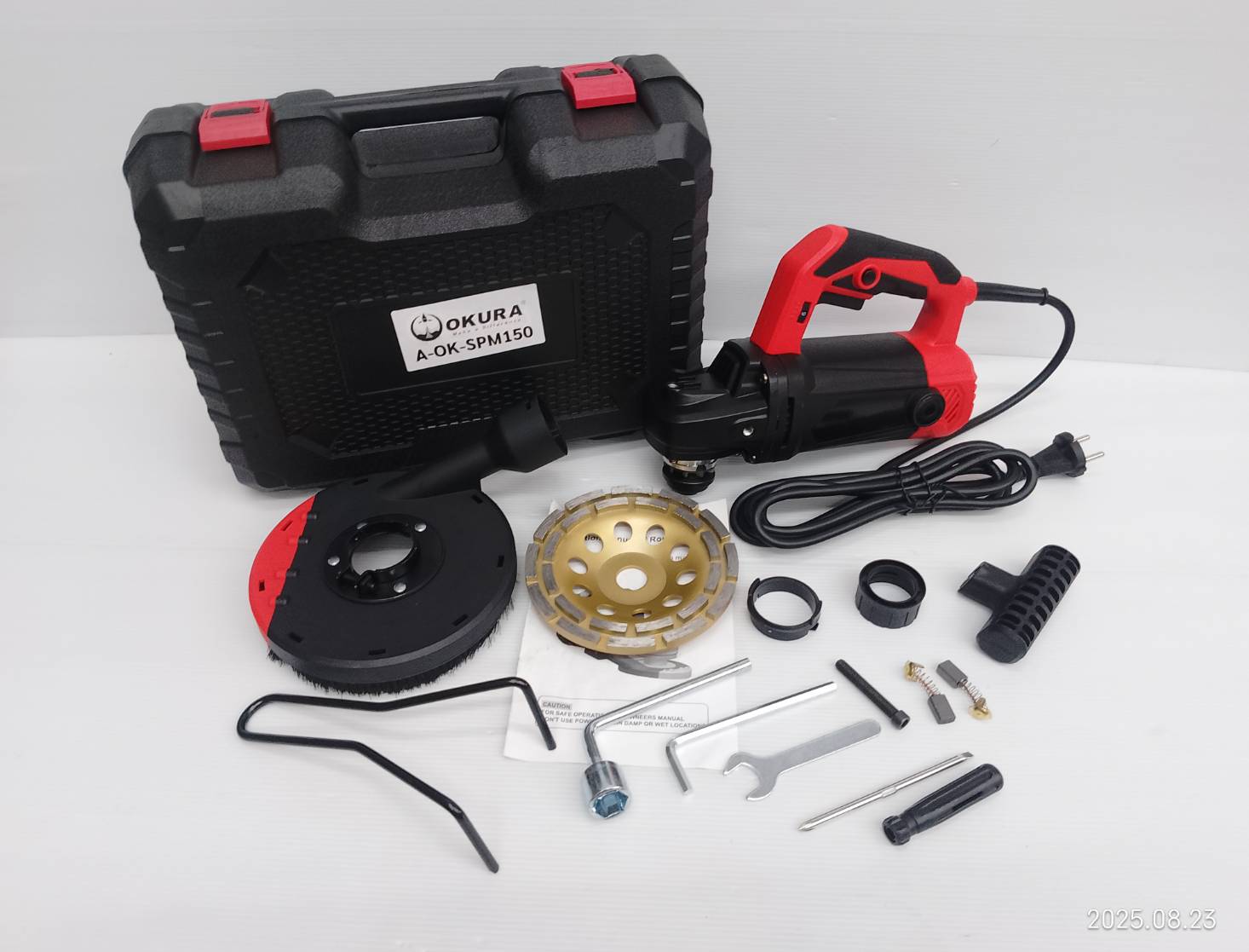 OKURA เครื่องขัดหิน6" A-OK-SPM150 สามารถต่อเครื่องดูดฝุ่นได้