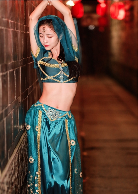 ชุดเจ้าหญิงเปอร์เซีย สีเขียว