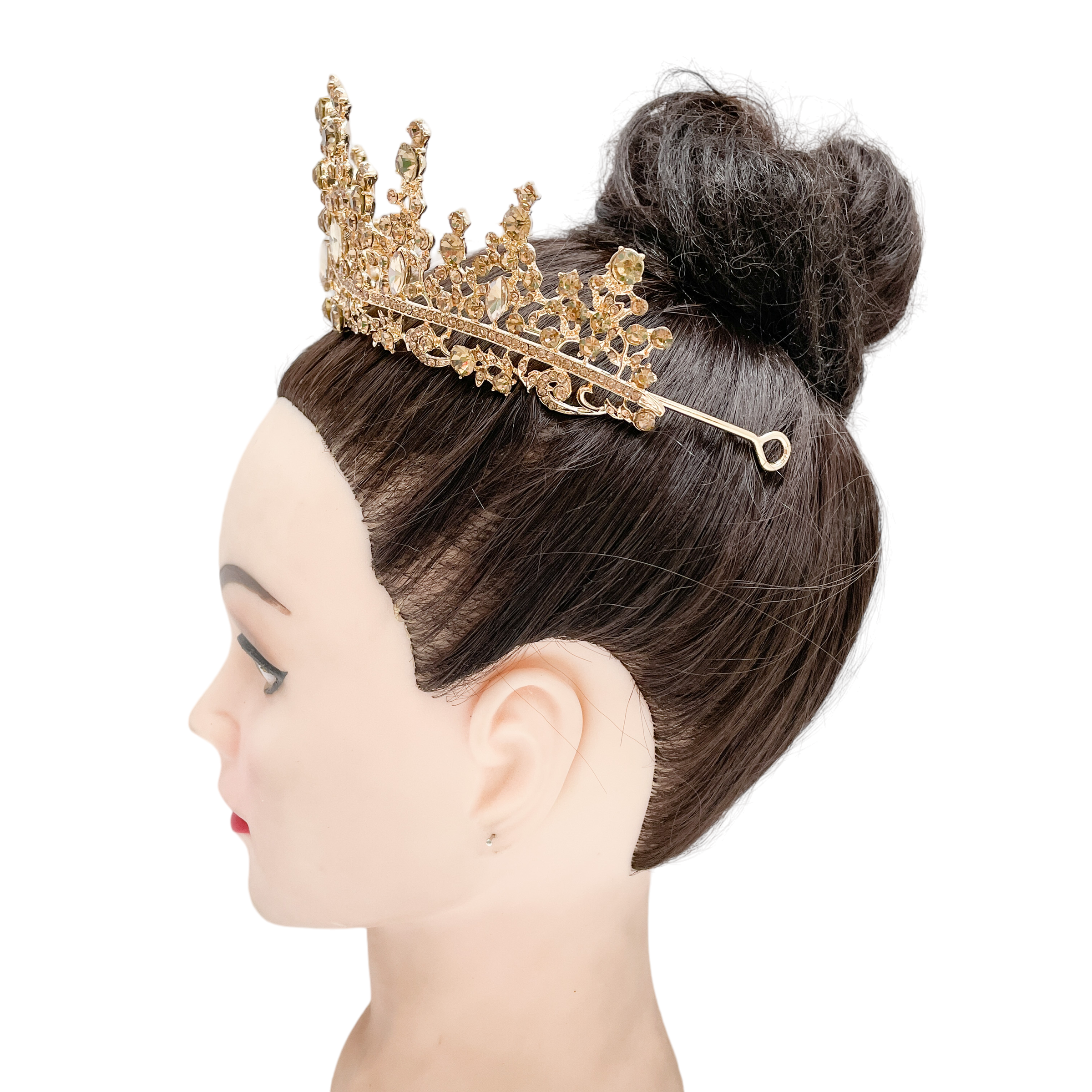 (พร้อมส่ง) เทียร่า 273 สีเหลืองทอง มงกุฎนางงาม มงกุฎเจ้าหญิง งานสวย ปราณีต QCเพชรทุกเม็ด สินค้าพร้อมส่งจากไทย