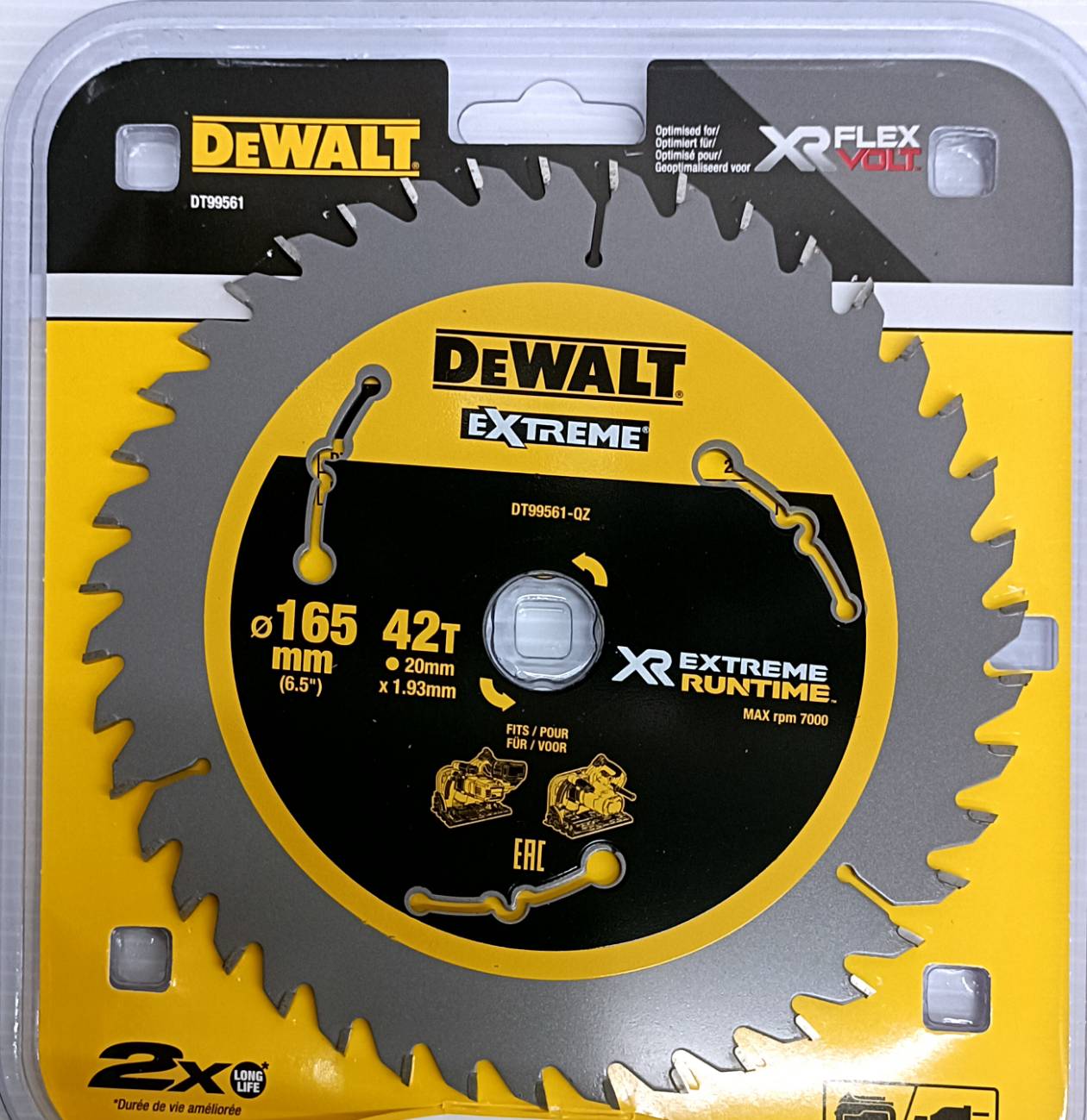 ใบเลื่อย6"x42T (ไม้) สำหรับเลื่อยราง DT99561-QZ DEWALT