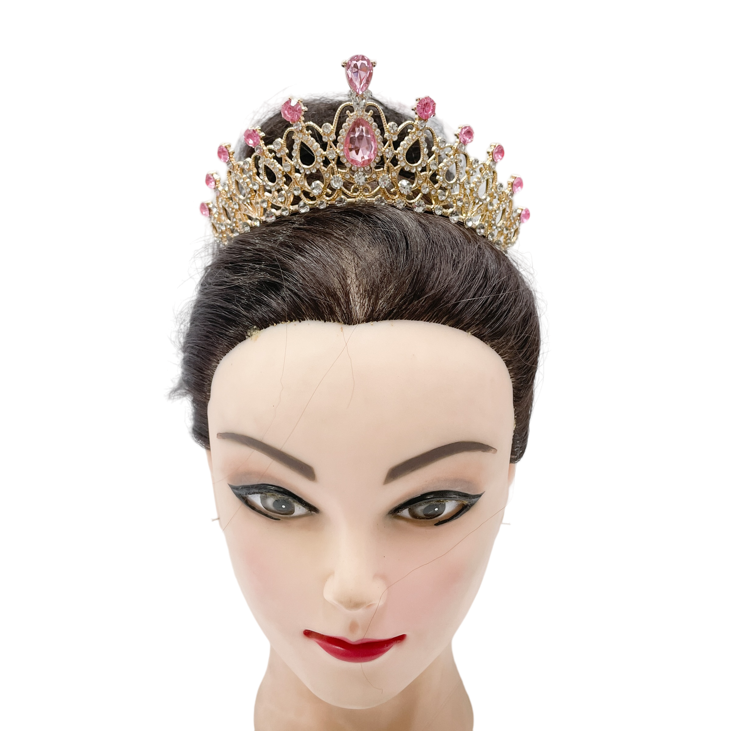 (พร้อมส่ง) เทียร่า 004 สีทอง-ชมพู มงกุฎนางงาม มงกุฎเจ้าหญิง งานสวย ปราณีต QCเพชรทุกเม็ด สินค้าพร้อมส่งจากไทย