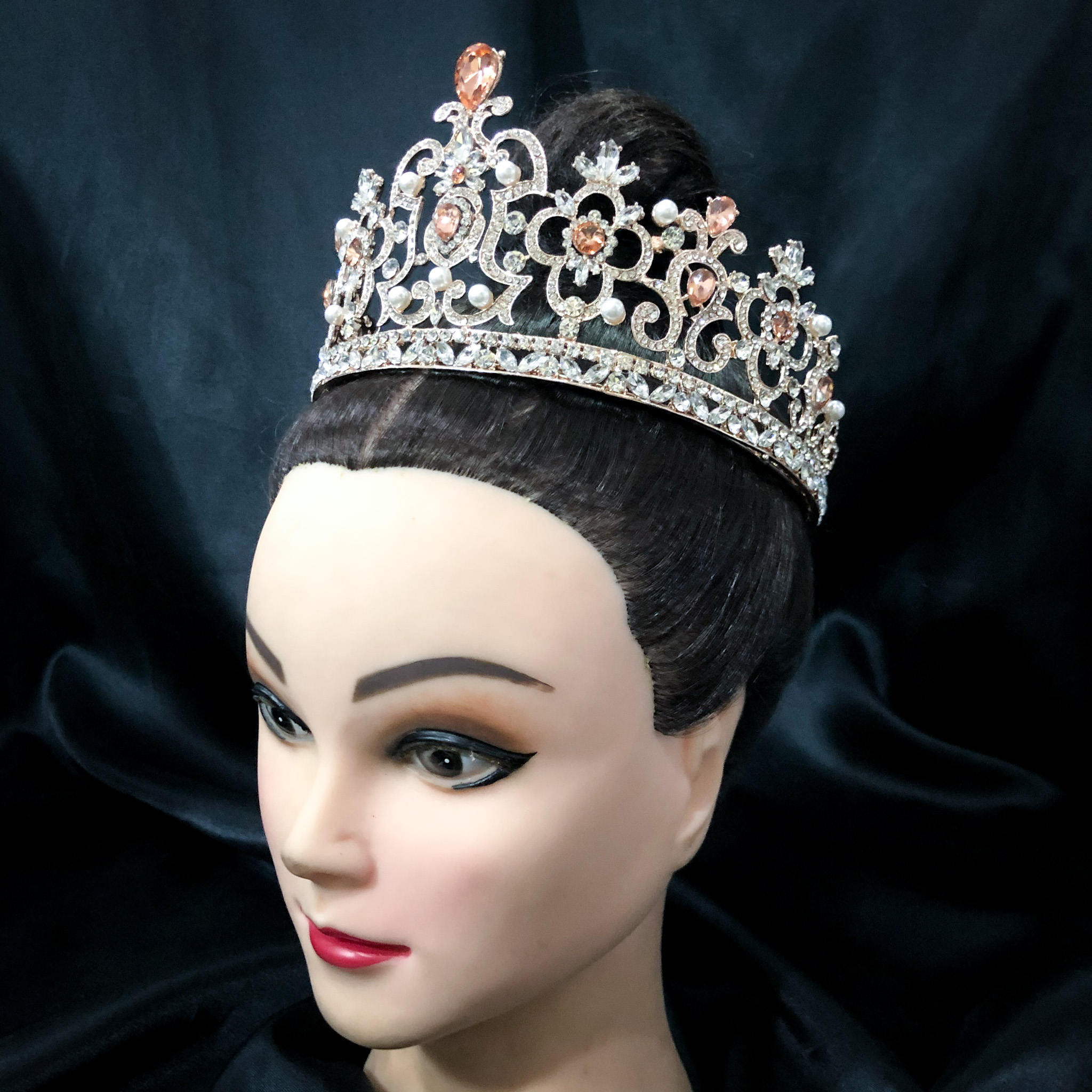 (พร้อมส่ง) เทียร่า 242 ส้ม มงกุฎนางงาม มงกุฎเจ้าหญิง งานสวย ปราณีต QCเพชรทุกเม็ด สินค้าพร้อมส่งจากไทย