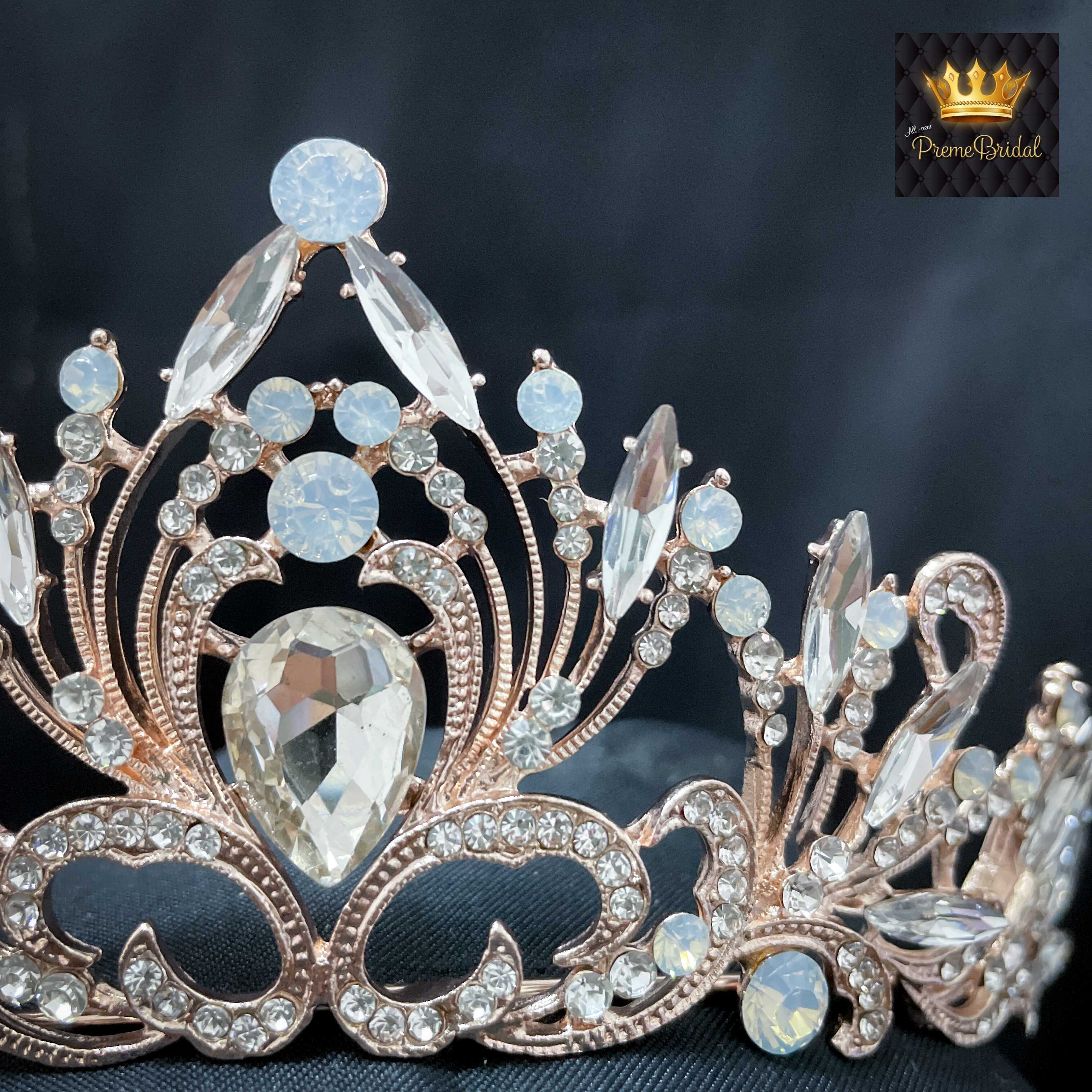 (พร้อมส่ง) เทียร่า 331 สีโรสโกลด์ มงกุฎนางงาม งานสวย ปราณีต QCเพชรทุกเม็ด สินค้าพร้อมส่งจากไทย