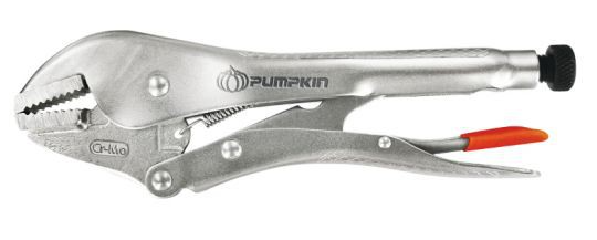 คีมล็อคปากตรง+หัวขีนน็อต Cr-MO 10นิ้ว PTT-10R PUMPKIN