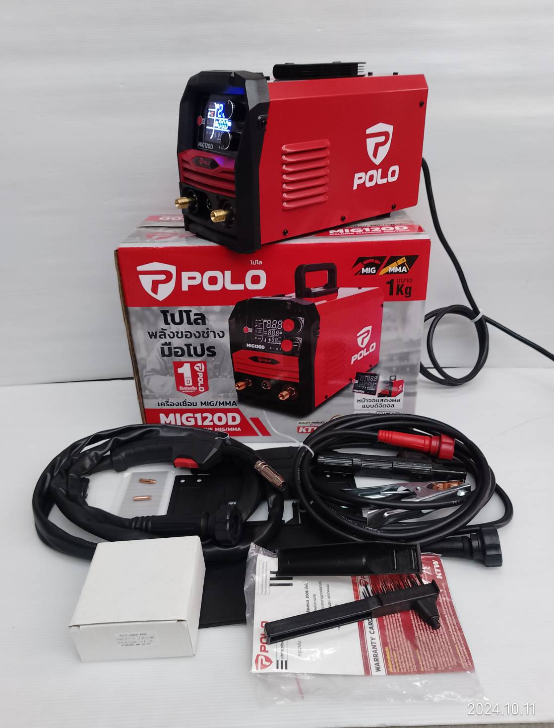 เครื่องเชื่อม POLO รุ่น MIG120D ใช้กับลวดเชื่อม MIG ขนาด 1 กก.