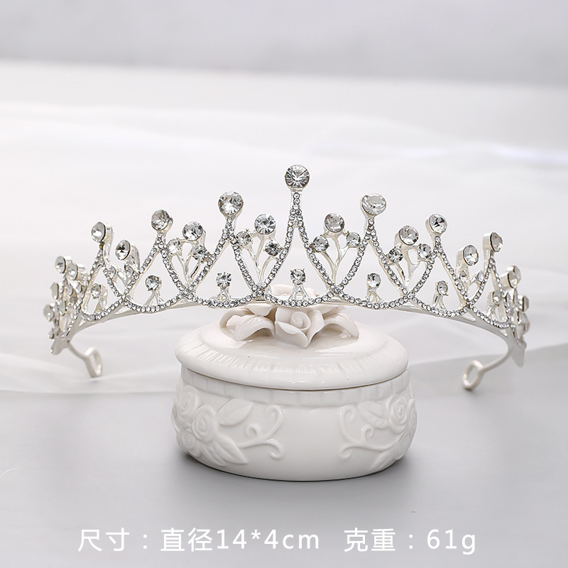 (พร้อมส่ง) เทียร่า 133-สีเงินเพชรล้วน มงกุฎเจ้าสาว มงกุฎเจ้าหญิง งานสวย ปราณีต QCเพชรทุกเม็ด สินค้าพร้อมส่งจากไทย