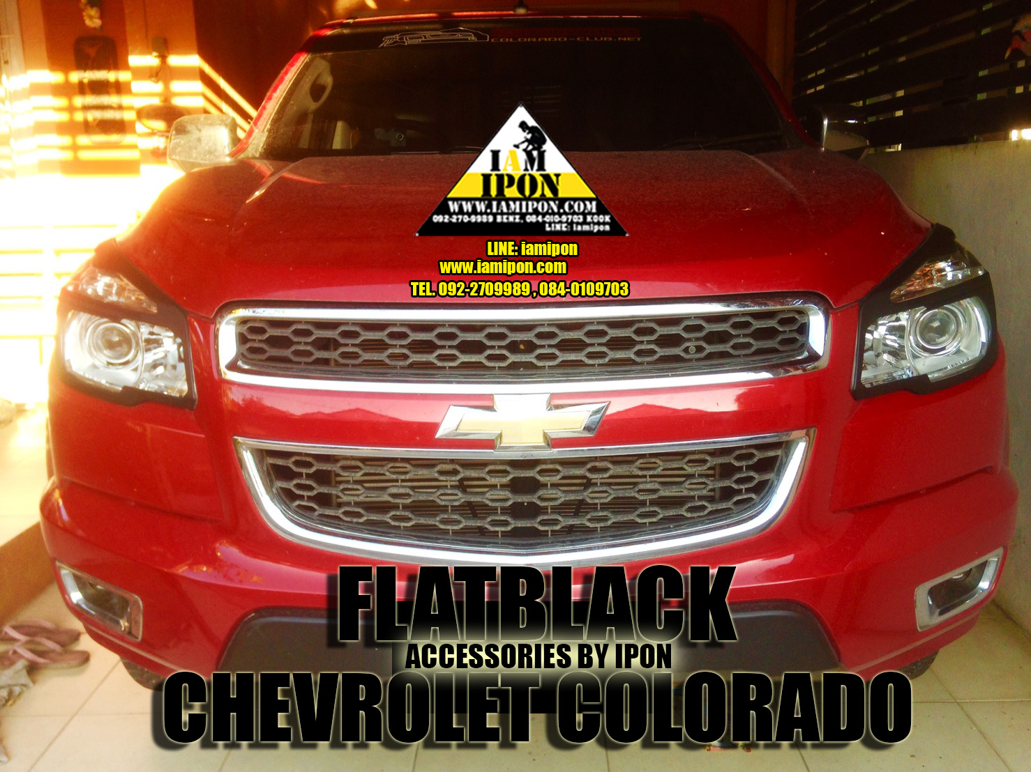 HEAD LAMP COVER CHEVROLET ALL NEW COLORADO 2012 ครอบไฟหน้าดำด้านออนิวโคโลราโด 2012