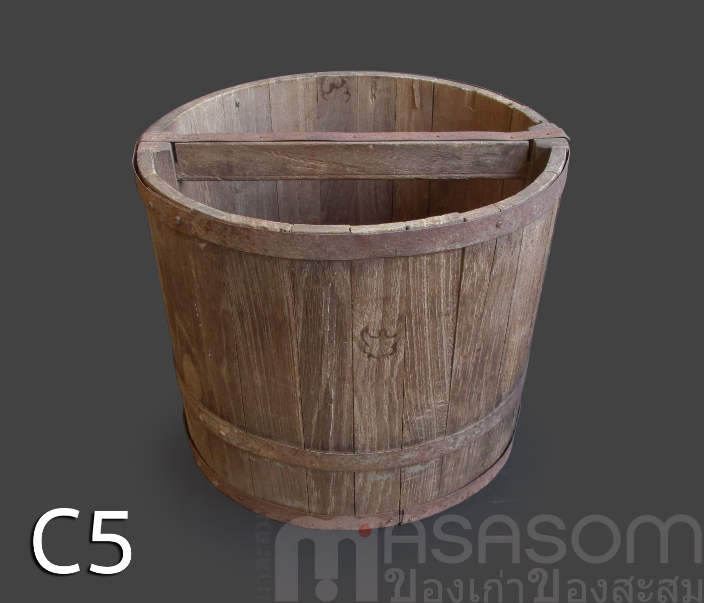 ถังไม้ตวงข้าวโบราณขนาด 20 ลิตร